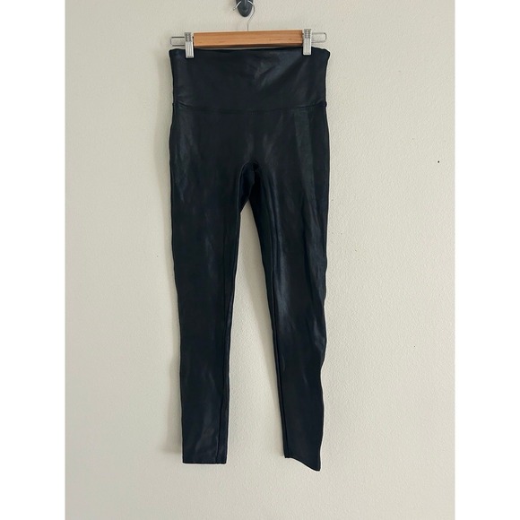Spanx Faux Leather Leggings Black Size Large Petite - Picture 3 of 8